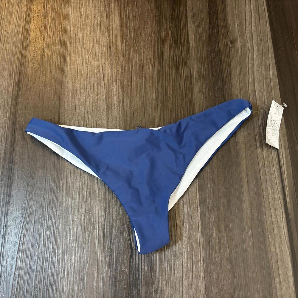 NEW Full Tilt Bikini Bottom Navy Blue Cheeky Size Large